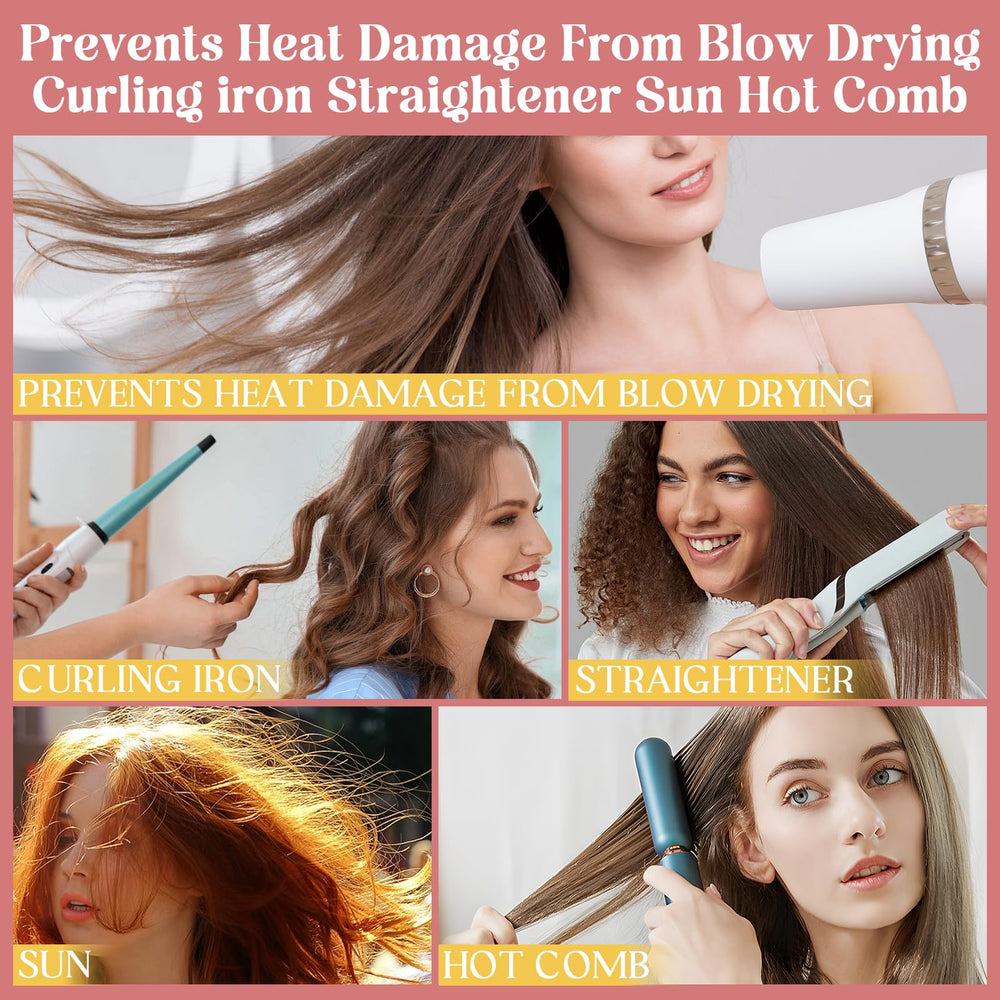 WOZUTUNT before-and-after comparison demonstrating frizz control and smoother finish