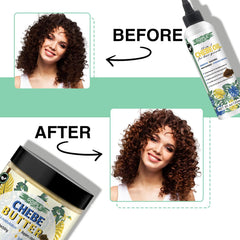 WOZUTUNT butter scoop in hand showing rich emollient for sealing hair moisture