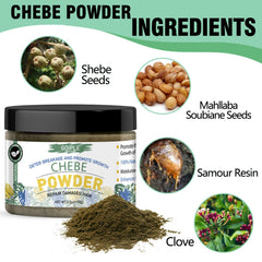 WOZUTUNT close-up powder texture illustrating fine organic herbal blend