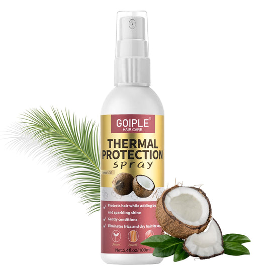 WOZUTUNT bottle front view showing coconut thermal protection and travel size benefit
