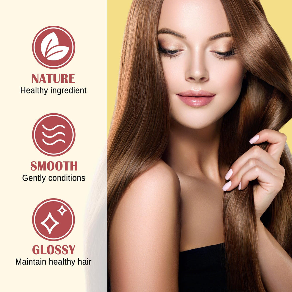 WOZUTUNT applied before flat iron to reduce friction during styling