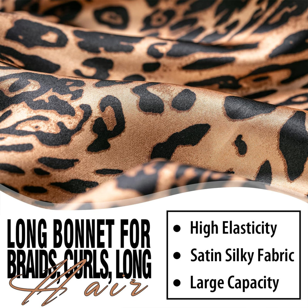 WOZUTUNT bonnet filled with long braids demonstrating ample interior capacity
