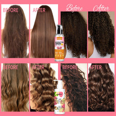 WOZUTUNT sleek back styling result on model, exhibiting frizz control and glossy finish