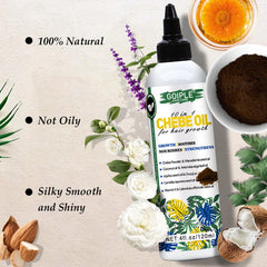 WOZUTUNT drops on hair strand showing conditioning effect and added shine