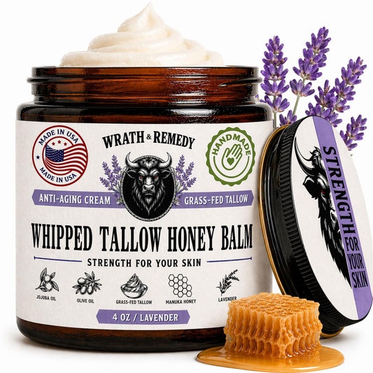 Wrath & Remedy jar front view showing lavender label and clean packaging benefit