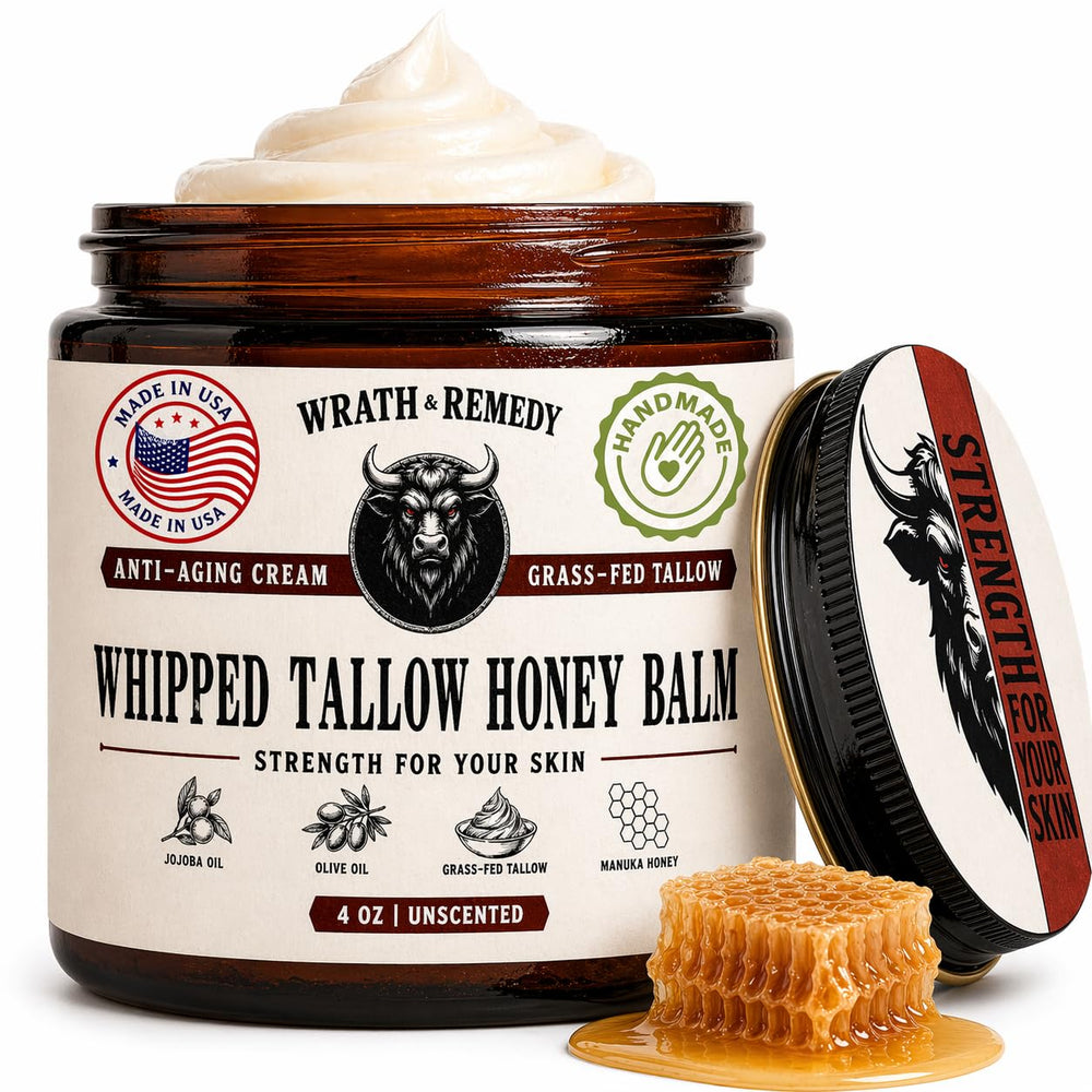 Wrath & Remedy front jar view showing clean unscented balm and branding benefit moisturizing