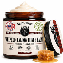 Wrath & Remedy front jar view showing clean unscented balm and branding benefit moisturizing