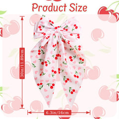WRBAJIS cherry bow clip detail shows sturdy spring clip for secure hold