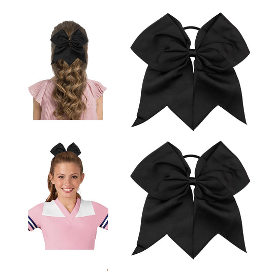 WRNZL black cheer bow front view showing bold silhouette and team visibility