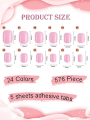 Wsimily arranged color array displaying 24 vibrant shades for creativity