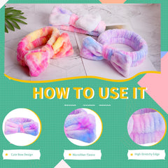 WSYUB headband in use while washing face demonstrating hair protection