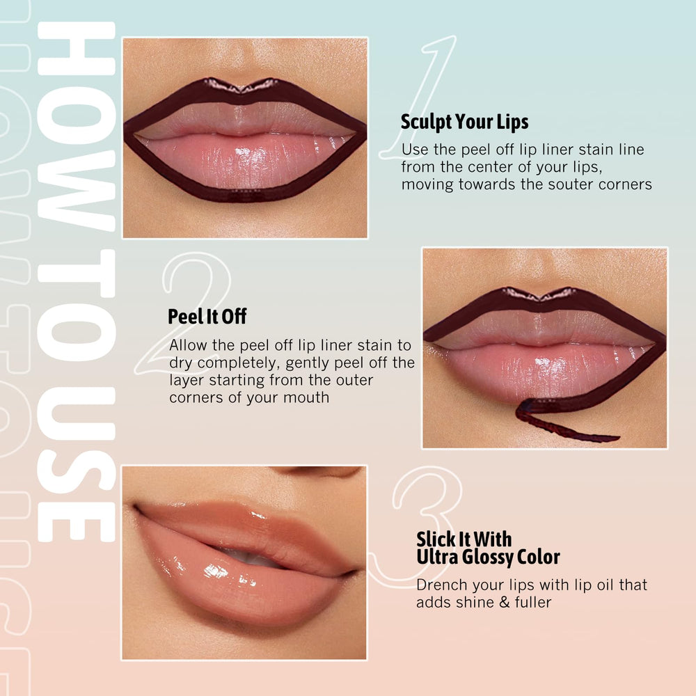 Wugbc after peel finished lips displaying matte pigment payoff
