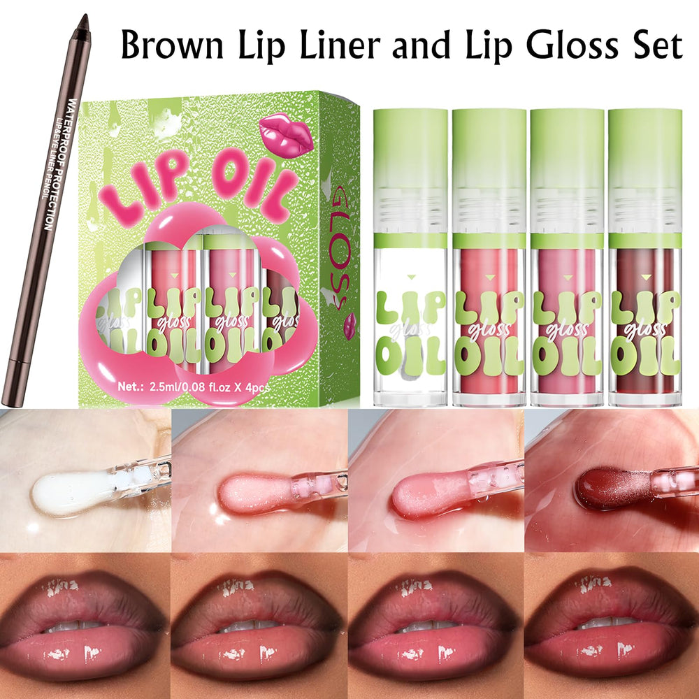 Wugbc tinted lip oil texture swatches showing glossy, hydrating finish benefit