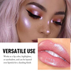 Wugbc cheek and eye swatch showing multiuse sparkle for coordinated looks