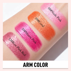 Wugbc on lips application demonstrating high-shine coverage and smoothness