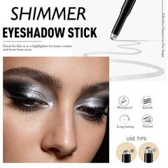 Wugbc silver shimmer texture swipe on arm showing blendable, high-pigment finish