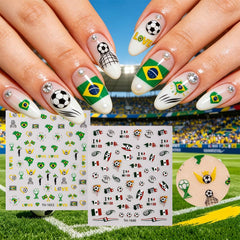 WUHCIM sample nail application displaying finished soccer manicure and instant style