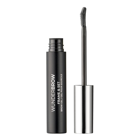 WUNDERBROW front packaging shows clear brow gel and benefit of all-day hold