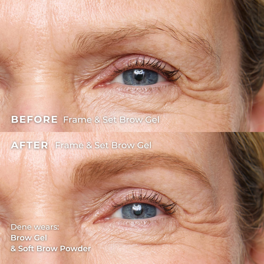 WUNDERBROW gel in bathroom routine illustrating quick-dry convenience