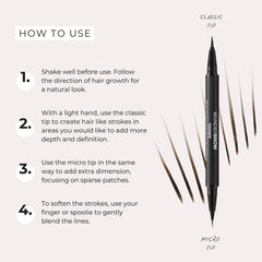 WUNDERBROW being applied in mirror by model showing natural finish and long-lasting confidence