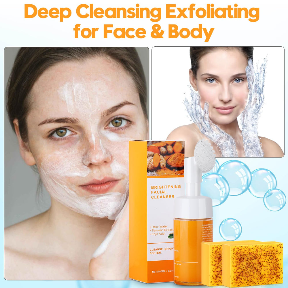Wuzhenfa facial cleansing mousse pump bottle showing easy dispensing