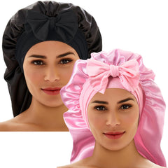 Wzl Wlg bonnet on woman with braids preserving hairstyle overnight