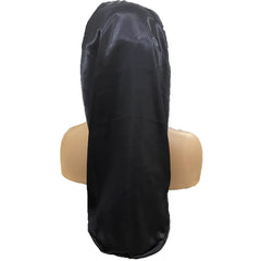 Wzl Wlg bonnet worn over long braids demonstrating secure fit and style preservation