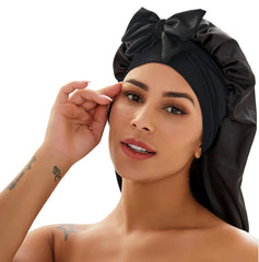 Wzl Wlg bonnet with ruler showing 27 inch length for long styles