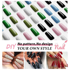 XCREANDO nails beside ruler showing medium long length for bold look