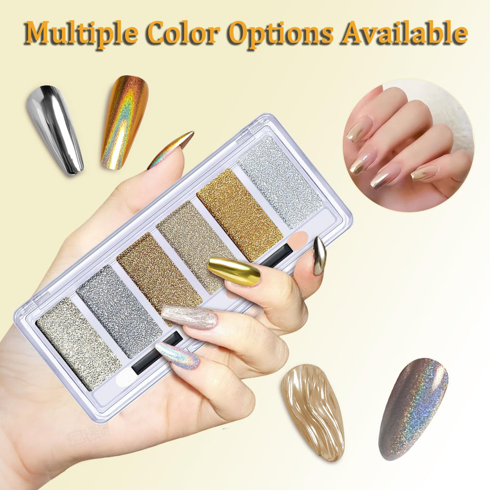 XIRON sponge applicator rubbing pigment on nail for quick mirror-like shine