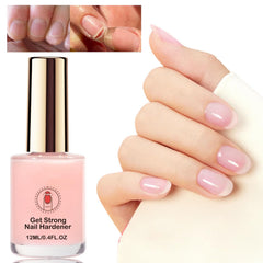 XJBD before and after nail comparison showing strengthened reduced-chipping benefit