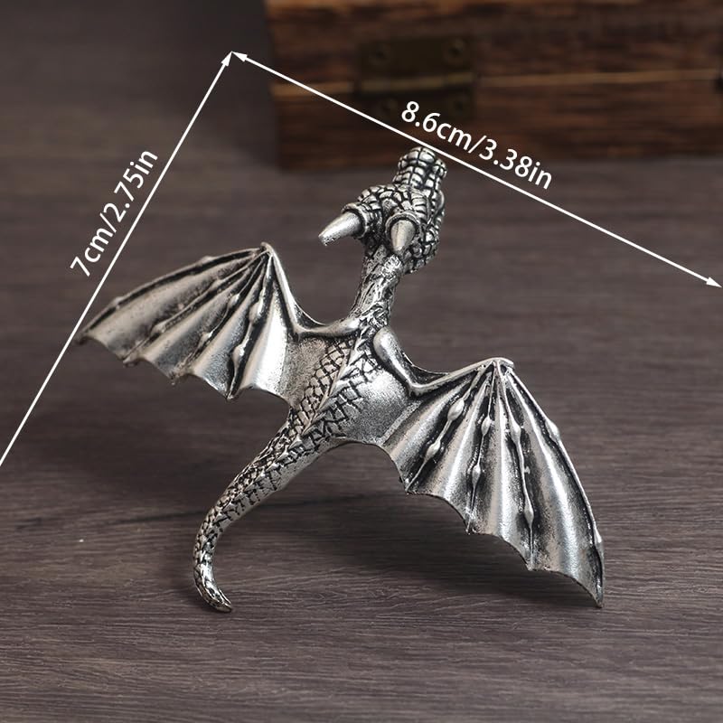 XJYHDY dragon clip next to ruler for scale and sizing clarity