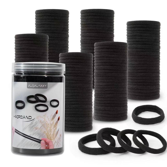 XLQXLYXXY front pack showing 200 black hair ties and value