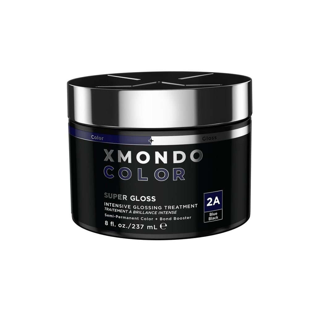 XMONDO bottle front view showing blue black gloss and brand benefits