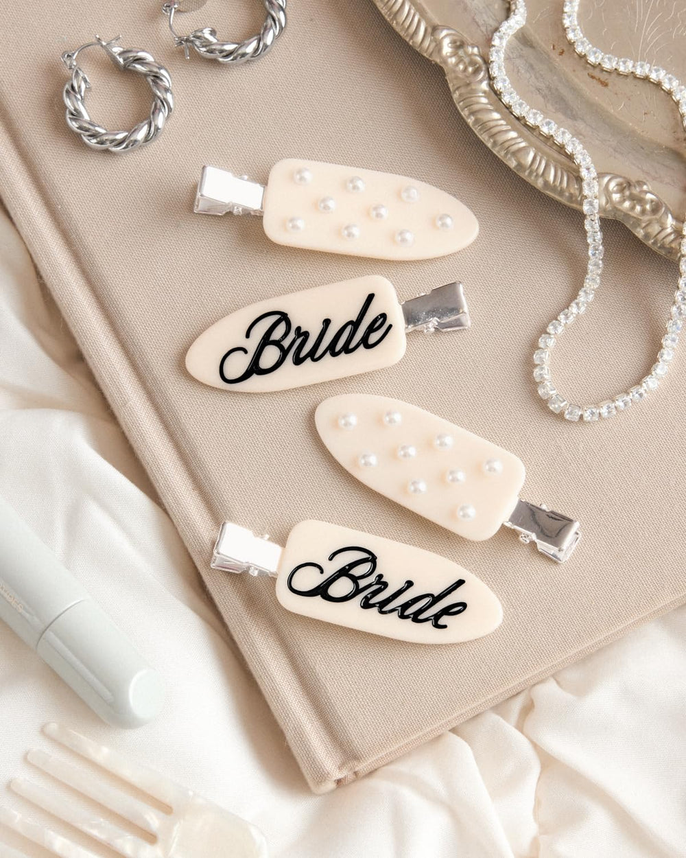 xo, Fetti close-up of Bride script clip highlighting elegant lettering