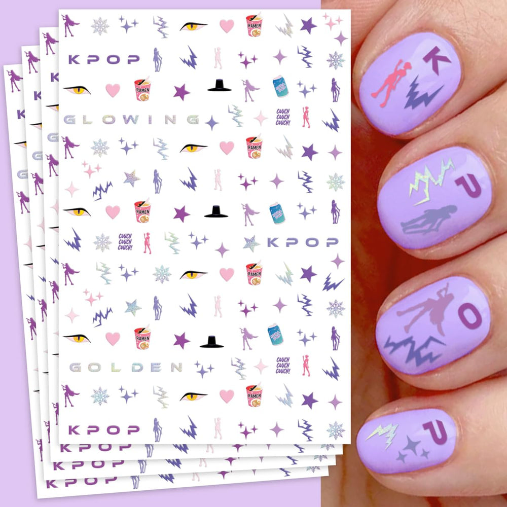 xo, Fetti front packaging showing set of four sticker sheets for quick party nails