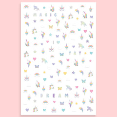 xo, Fetti sheet beside ruler showing improved larger decal sizes for easier application