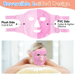 Person wearing XPCARE eye mask while resting to reduce puffiness