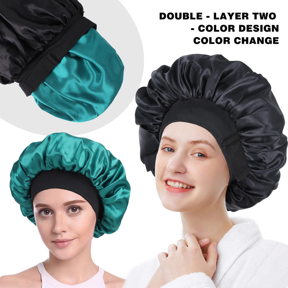 XRACEPHOL bonnet worn by model with curly hair preserving volume
