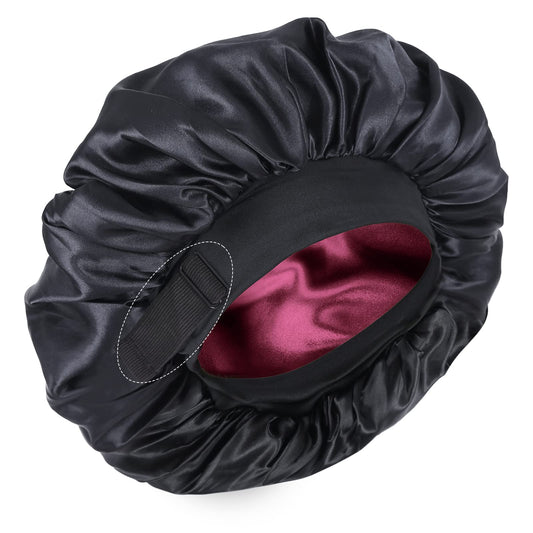 XRACEPHOL bonnet front view showing black and wine reversible colors and neat finish