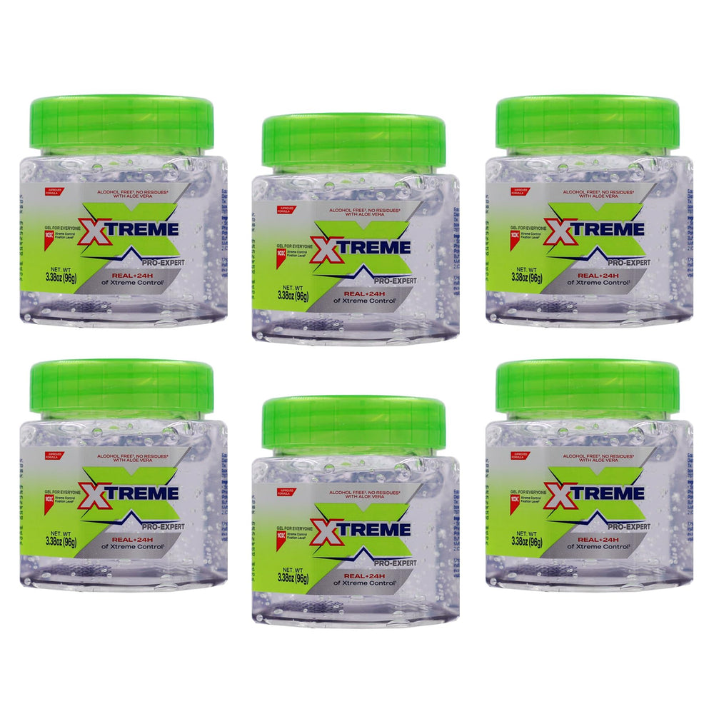 Xtreme front packaging showing six clear gel jars and value pack benefit