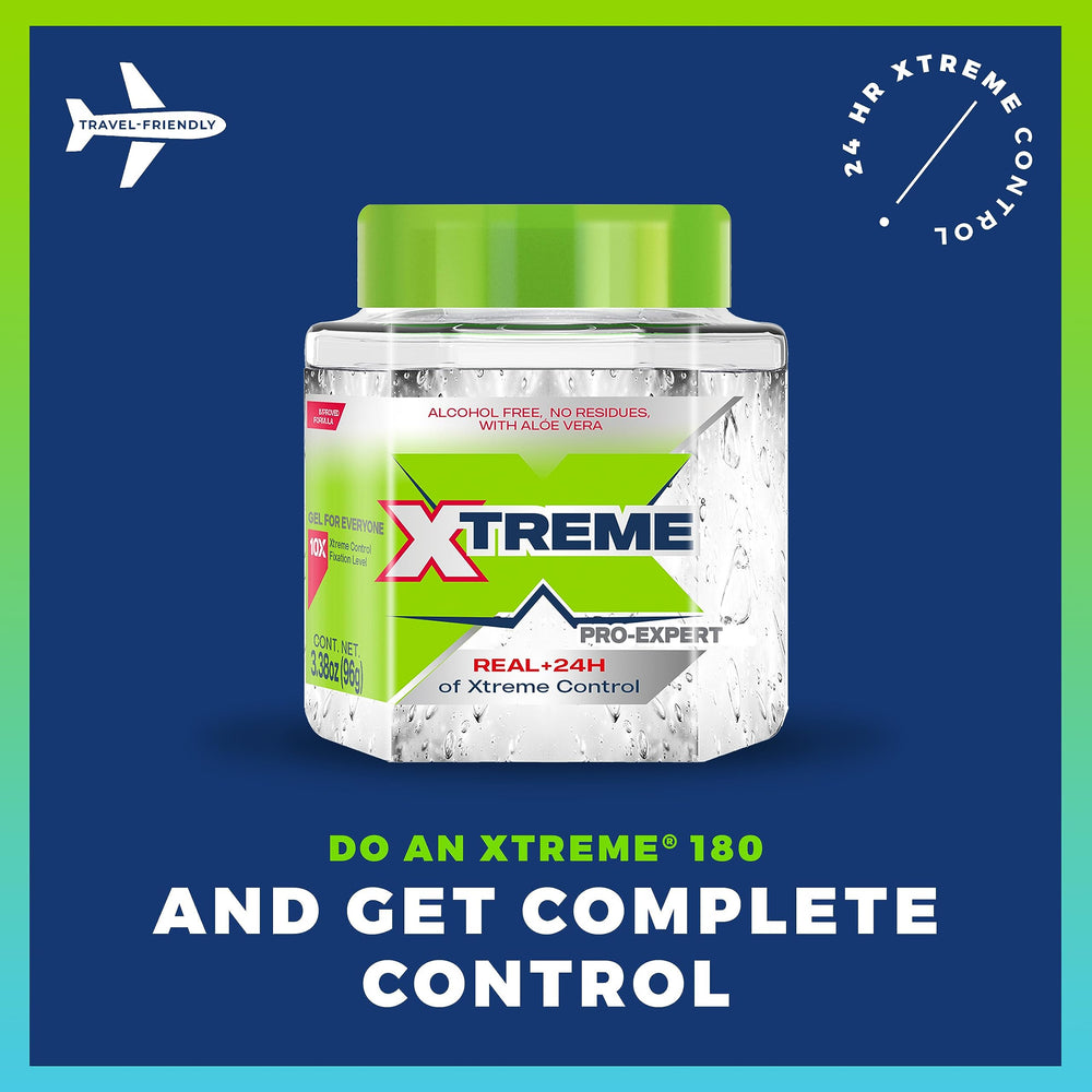 Xtreme open jar showing smooth gel texture for easy styling