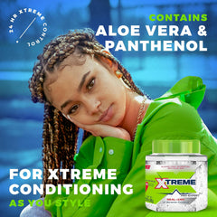 Xtreme gel jar next to a hand for size reference and value-pack benefit