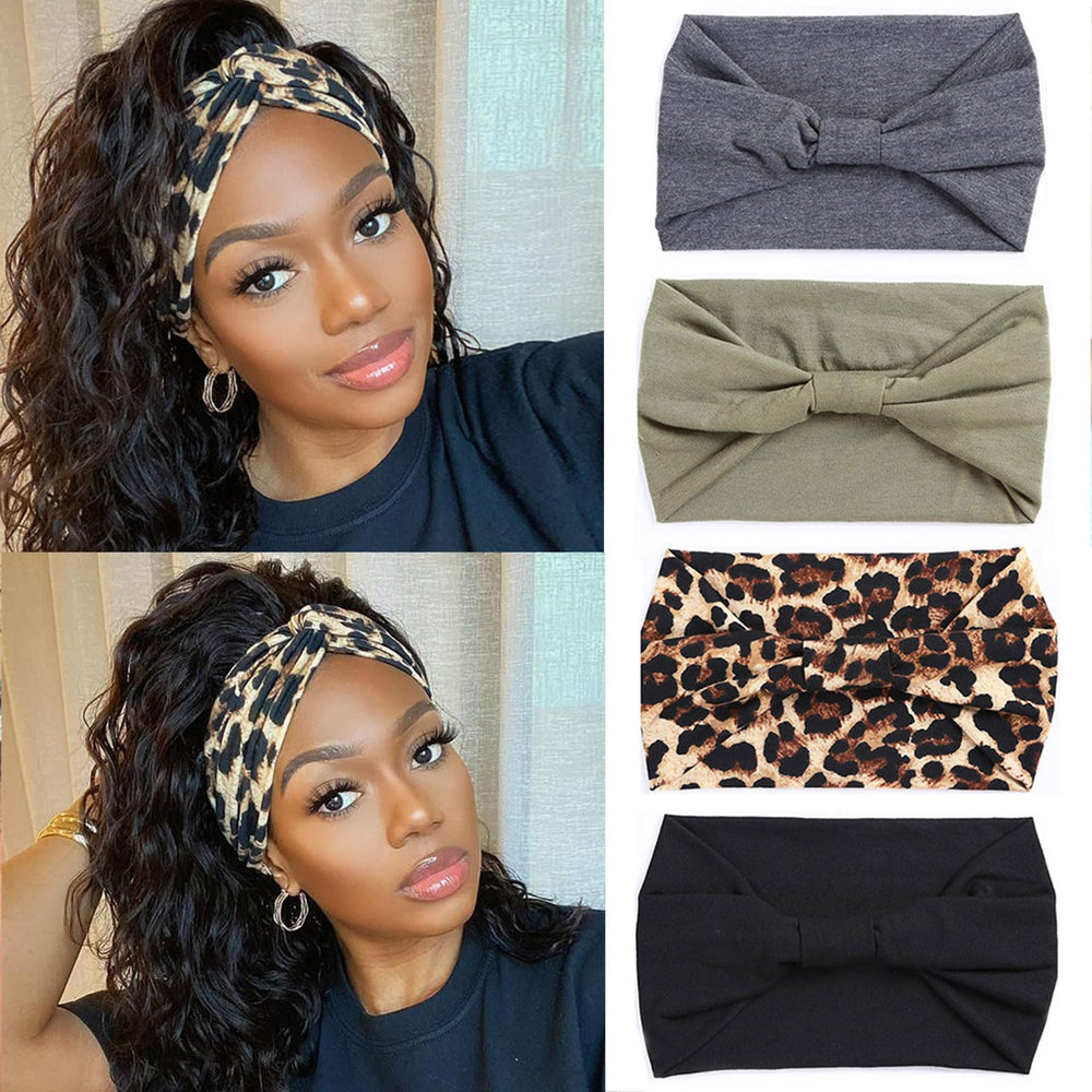 XTREND front view of four printed headbands showing color variety and easy selection