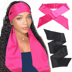 XTREND front view of both pink and black scarves showing neat finish and versatility