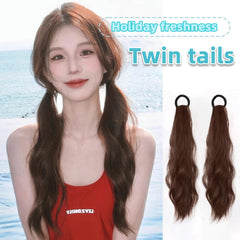 XUENMB on-model ponyback demonstrating natural blended volume benefit
