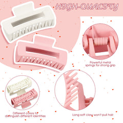 XunYee pink bridesmaid clip detail showing matte finish and secure grip benefit