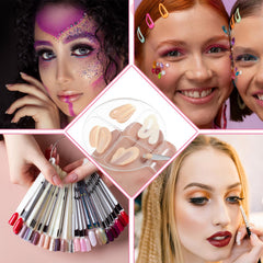 Xyembu palettes in salon setting showing professional use and organised workflow