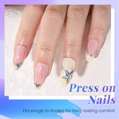 XZMeiLun press-on application with adhesive tab demonstrating quick, no-damage wear