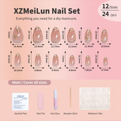 XZMeiLun press-on nails worn on hand offering instant polished look